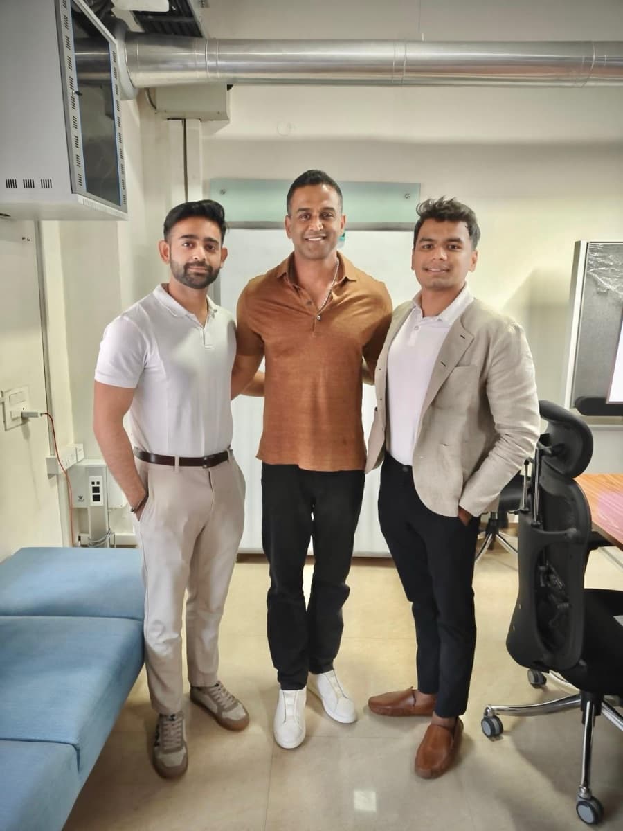 Vivek Parashar, Nithin Kamath and Jai Goradia together at the Zerodha office